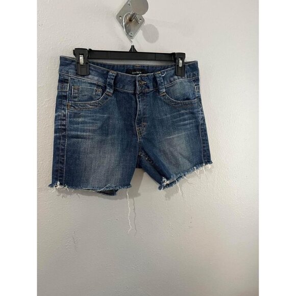 Calvin klein Jean Shorts Distressed Look Size 8 Raw Hem - Picture 2 of 7